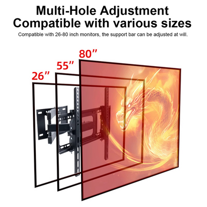 Support TV Mural 35–85 pouces – Orientation Totale, Sécurité Maximale