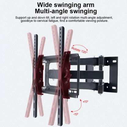 Support TV Mural 35–85 pouces – Orientation Totale, Sécurité Maximale