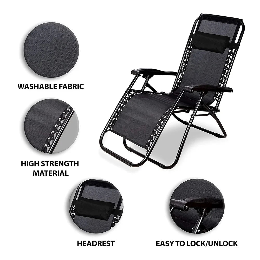 Zéro Gravité Chair – La Chaise Qui Porte Fort (250 kg) & Se Plie Facilement